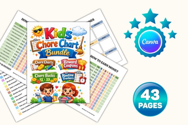 Kids Chore Chart Bundle Preview 2