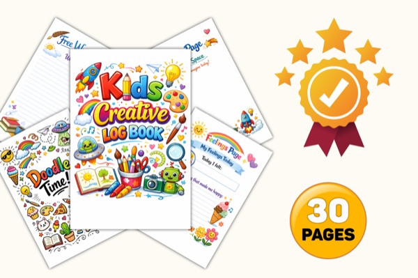 Kids Creative Log Book Preview 2