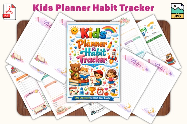 Kids Planner Habit Tracker Preview 1