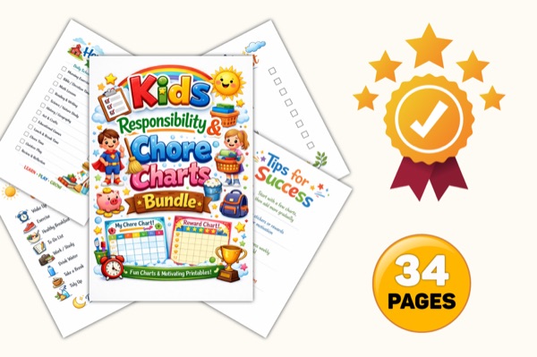 Kids Responsibility Chore Charts Preview 2
