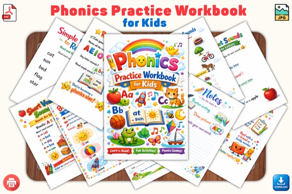 Phonics Practice Workbook Preview 1