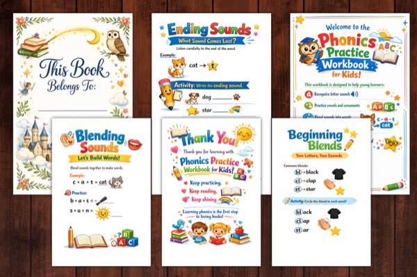 Phonics Practice Workbook Preview 3
