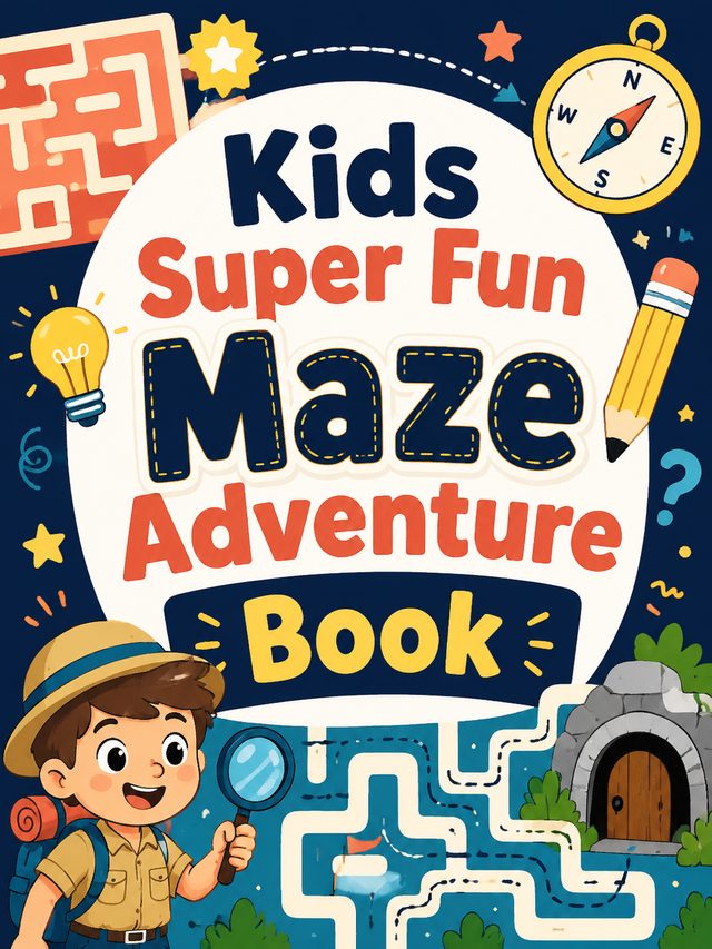 Kids Super Fun Maze Adventure Book