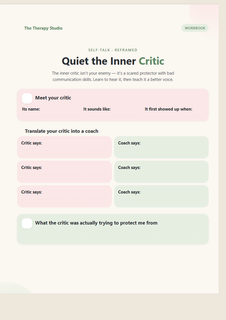 Quiet the Inner Critic preview