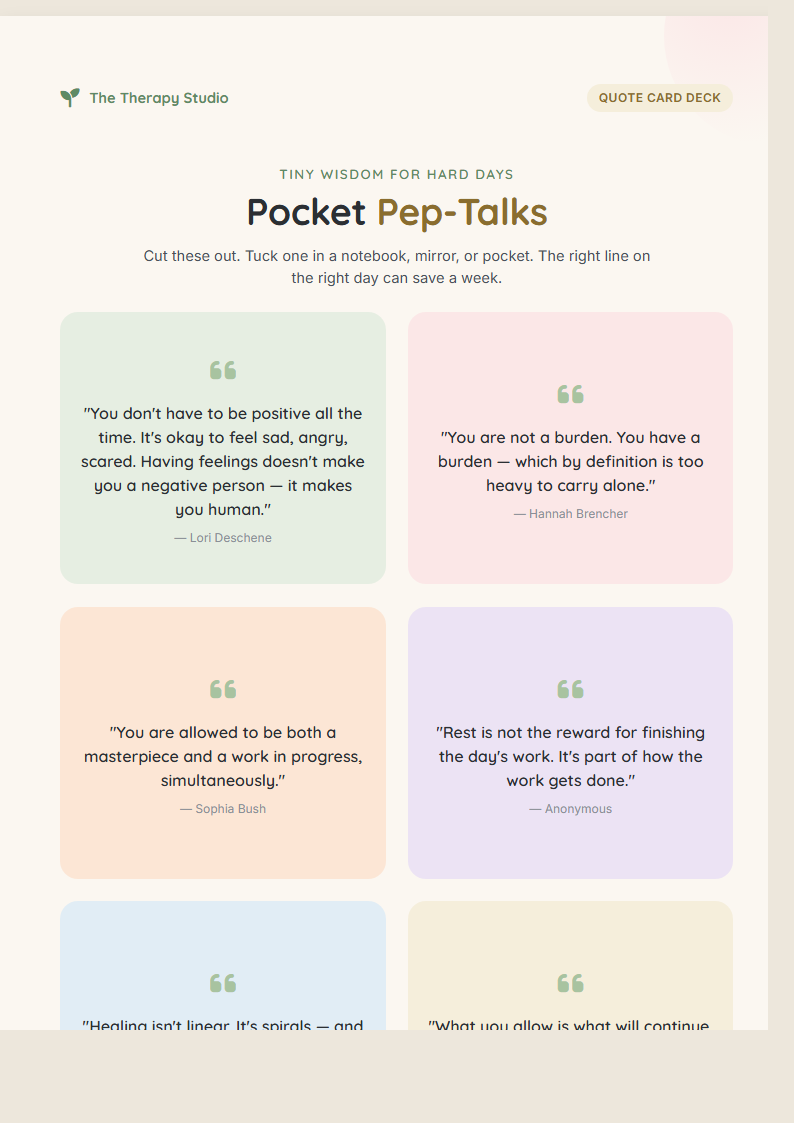 Pocket Pep Talks preview