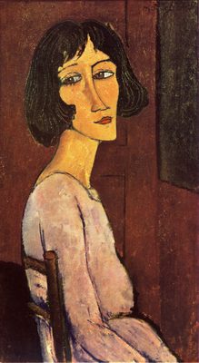 Seated Woman with Bent Elbow by Amedeo Modigliani