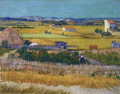 Harvest Landscape with Haystack by Vincent van Gogh